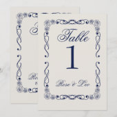 Elegant Boho Trouwtafel Nummer | Oude Rijken Kaart (Voorkant / Achterkant)