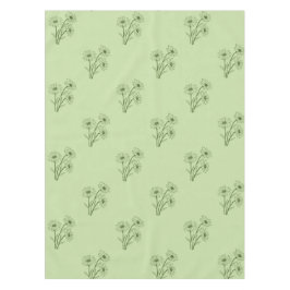 Elegant Boho Vintage Green Floral Pattern Spring  Tafelkleed