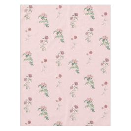Elegant Boho Vintage Pink Floral Pattern Spring  Tafelkleed