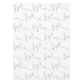 Elegant Boho Vintage Purple Floral Pattern Spring  Tafelkleed