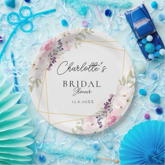 Elegant Boho Vrijgezellenfeest Papieren Bordje (Feest)