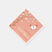 Elegant Boho Vrijgezellenfeest Wildflowers Butterf Servet (Hoek)