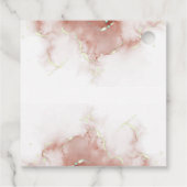 Elegant Boho Waterverf Agaat Goud Baby shower Bedankjes Labels (Achterkant)