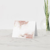 Elegant Boho Waterverf Agaat Goud Baby shower Bedankkaart (Achterkant)