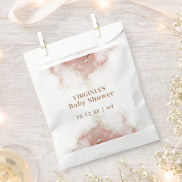 Elegant Boho Waterverf Agaat Goud Baby shower Bedankzakje