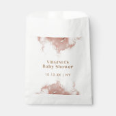 Elegant Boho Waterverf Agaat Goud Baby shower Bedankzakje (Voorkant)