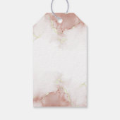 Elegant Boho Waterverf Agaat Goud Baby shower Cadeaulabel (Achterkant)