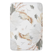 Elegant Boho Waterverf bloemen & vogels Badmat (Voorkant Verticaal)