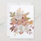 Elegant Boho Waterverf Bloemenkoppels Baby shower Kaart (Achterkant)