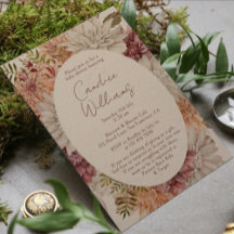 Elegant Boho Waterverf Bloemenkoppels Baby shower