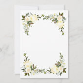 Elegant Boho Waterverf Coral Floral Kaart (Achterkant)