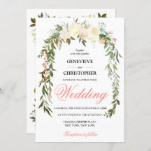 Elegant Boho Waterverf Coral Floral