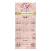 Elegant boho waterverf floral bouquet marmer reclamekaart (Voorkant)