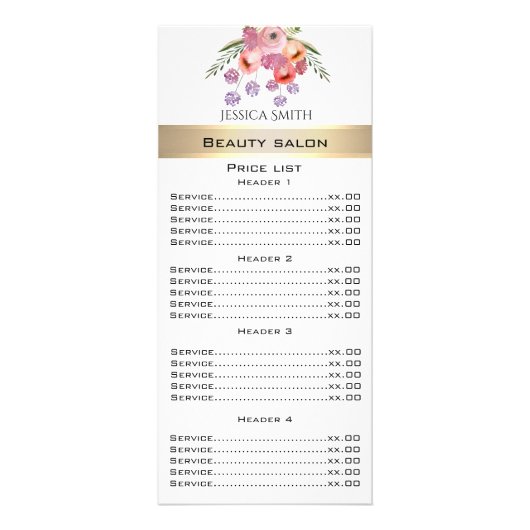 Elegant boho waterverf floral bouquet reclamekaart (Voorkant)