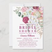 Elegant Boho Waterverf Floral Vrijgezellenfeest Kaart (Voorkant)