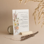 Elegant BOHO Waterverf Herfst Floral Pampas Grass Kaart