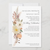 Elegant BOHO Waterverf Herfst Floral Pampas Grass Kaart (Voorkant)