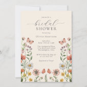 Elegant Boho Waterverf Wildflower Vrijgezellenfees Kaart (Voorkant)