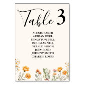 Elegant Boho Weadow Ivoor Wildflower Bruiloft Kaart (Voorkant)