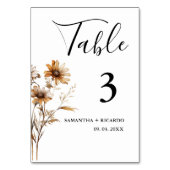 Elegant Boho Weadow Ivoor Wildflower Bruiloft Kaart (Achterkant)