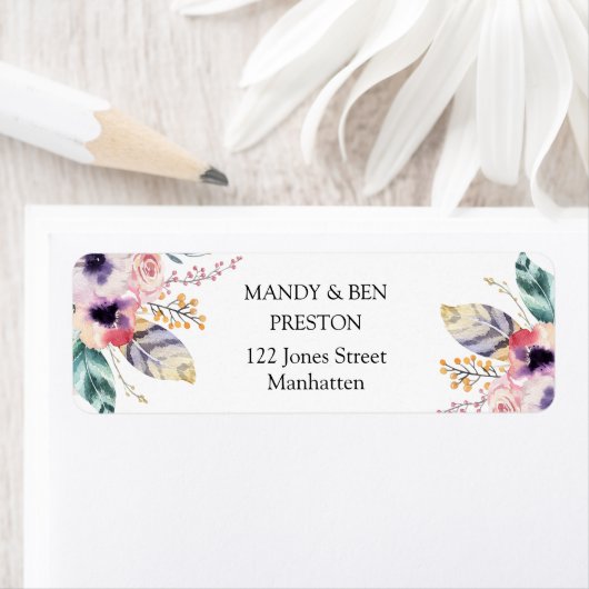 Elegant Boho Wedding Collection-adresskleber Etiket (Insitu)