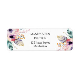 Elegant Boho Wedding Collection-adresskleber Etiket