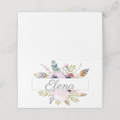 Elegant Boho Wedding Collection Plaatskaartje (Buitenkant ongevouwen)
