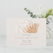 Elegant Boho Wedding Save The Date (Staand voorkant)