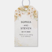 Elegant Boho Wedding with Beige & Yellow Flowers Cadeaulabel (Voorkant)