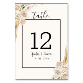 Elegant Boho Wedding with Beige & Yellow Flowers Kaart (Voorkant)