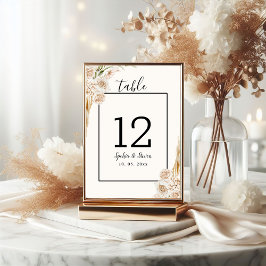 Elegant Boho Wedding with Beige & Yellow Flowers Kaart