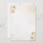 "Elegant Boho Wedding with Beige & Yellow Flowers Kaart (Achterkant)