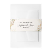 Elegant Boho Wedding with Beige & Yellow Flowers Uitnodigingen Wikkel (Voorkant Voorbeeld)