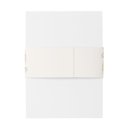 Elegant Boho Wedding with Beige & Yellow Flowers Uitnodigingen Wikkel (Achterkant Voorbeeld)