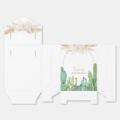 Elegant Boho Western Cactus Arch Baby shower Bedankdoosjes (Ongevouwen)