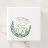 Elegant Boho Western Cactus Arch Baby shower Bedankjes Labels (In situ)