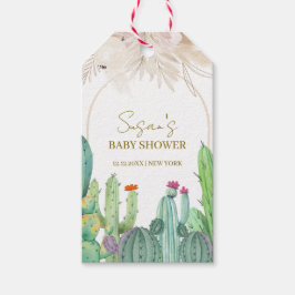 Elegant Boho Western Cactus Arch Baby shower Cadeaulabel