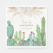Elegant Boho Western Cactus Arch Baby shower Servet (Voorkant)