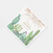 Elegant Boho Western Cactus Arch Baby shower Servet (Hoek)
