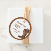 Elegant Boho Western Cowboy Bruiloft Dank u Bedankjes Labels (In situ)