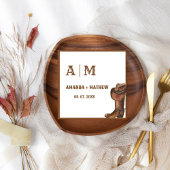 Elegant Boho Western Cowboy Bruiloft Dank u Servet