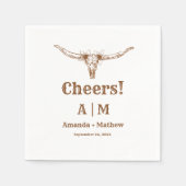 Elegant Boho Western Cowboy Bruiloft Servet (Voorkant)