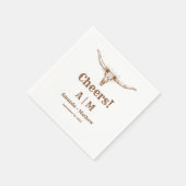 Elegant Boho Western Cowboy Bruiloft Servet (Hoek)