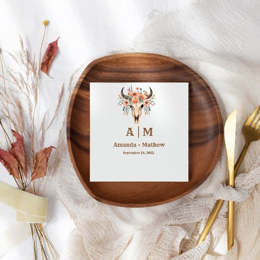 Elegant Boho Western Cowboy Bruiloft Servet