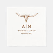 Elegant Boho Western Cowboy Bruiloft Servet (Voorkant)