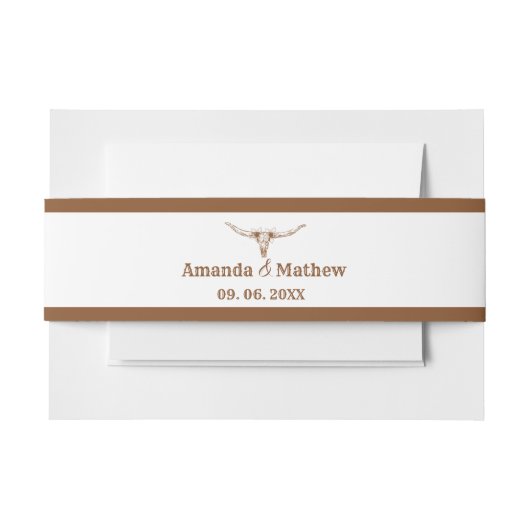 Elegant Boho Western Cowboy Bruiloft Uitnodigingen Wikkel (Voorkant Voorbeeld)