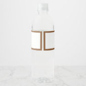 Elegant Boho Western Cowboy Bruiloft Waterfles Etiket (Achterkant)