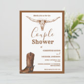 Elegant Boho Western Cowboy Paar Show Kaart (Staand voorkant)