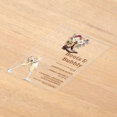 Elegant Boho Western Cowboy Vrijgezellenfeest Acryl Uitnodigingen (Laagn)