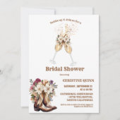 Elegant Boho Western Cowboy Vrijgezellenfeest Kaart (Voorkant)